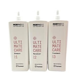 Framesi Morphosis Ultimate Care Shampoo/Maximizer/Treatment 33.8 oz/Frizzy Hair